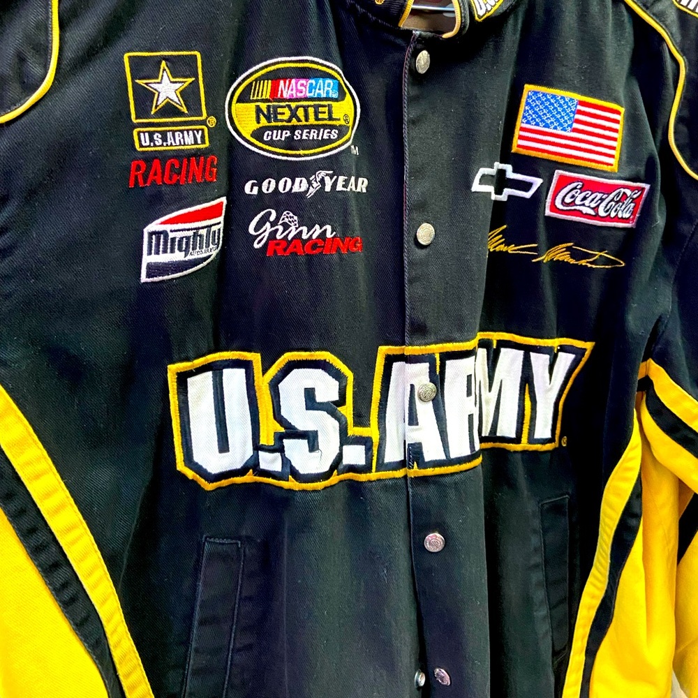 XL vintage US Army Mark Martin racing jacket